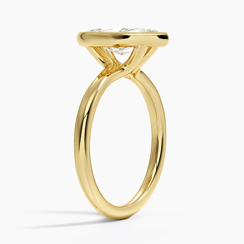 Freesia Bezel Solitaire Ring - Marquise Center Stone