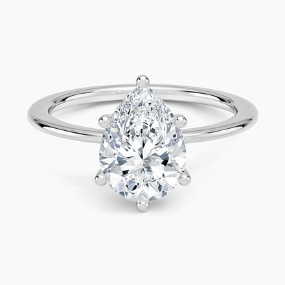 Aimee Solitaire Ring - Pear Center Stone