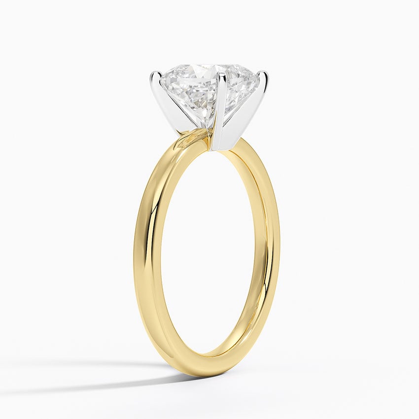 Comfort Fit 2mm Solitaire Ring - Cushion Cut Center Stone