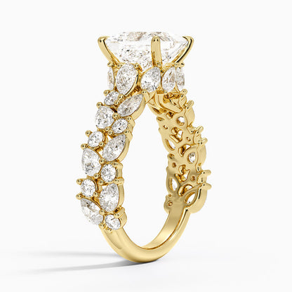Olivetta Double Row Diamond Ring (2 1/2 ct. tw.) - Princess Cut Center Stone