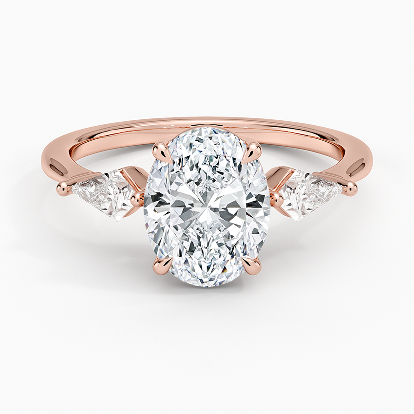 Luxe Cometa Three Stone Diamond Ring (1/3 ct. tw.) - Oval Center Stone