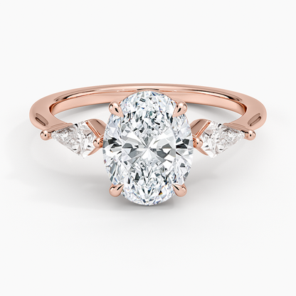 Luxe Cometa Three Stone Diamond Ring (1/3 ct. tw.) - Oval Center Stone