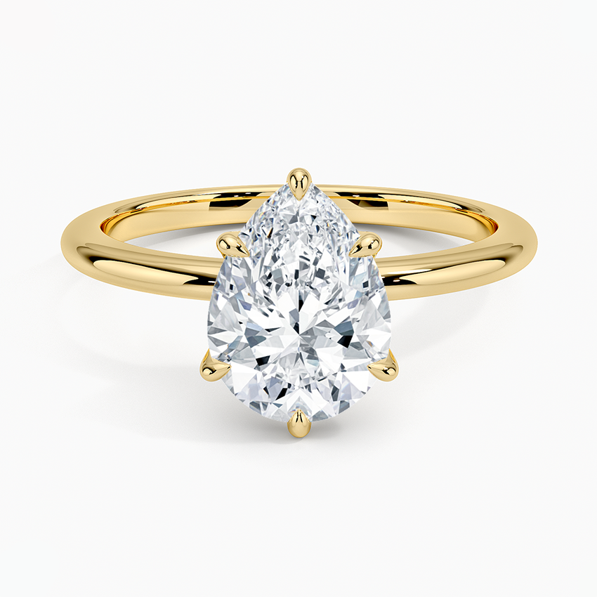Esme Hidden Halo Diamond Ring - Pear Center Stone