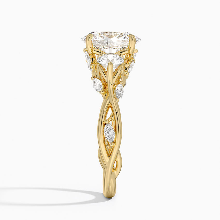 Secret Garden Three Stone Diamond Ring (3/4 ct. tw.) - Oval Center Stone