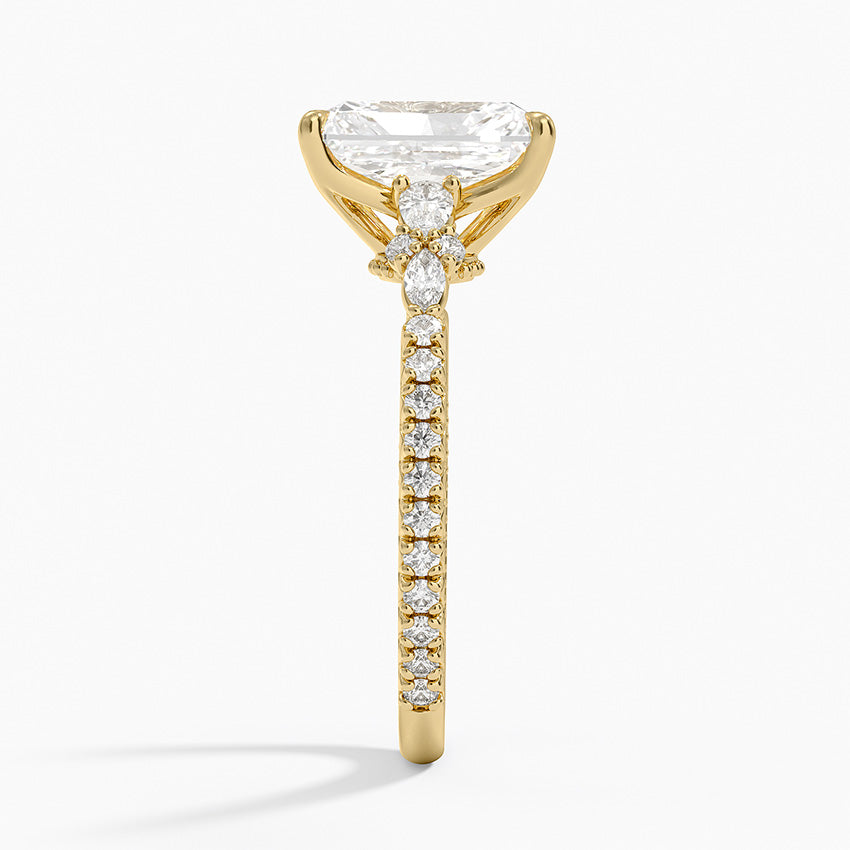 Primrose Diamond Ring - Radiant Cut Center Stone