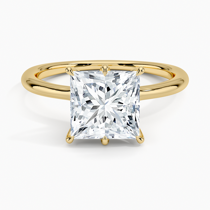 Freesia Six-Prong Solitaire Ring - Princess Cut Center Stone