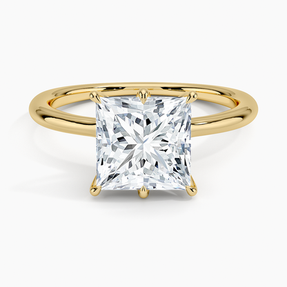 Freesia Six-Prong Solitaire Ring - Princess Cut Center Stone
