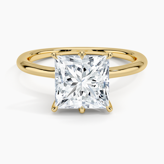 Freesia Six-Prong Solitaire Ring - Princess Cut Center Stone