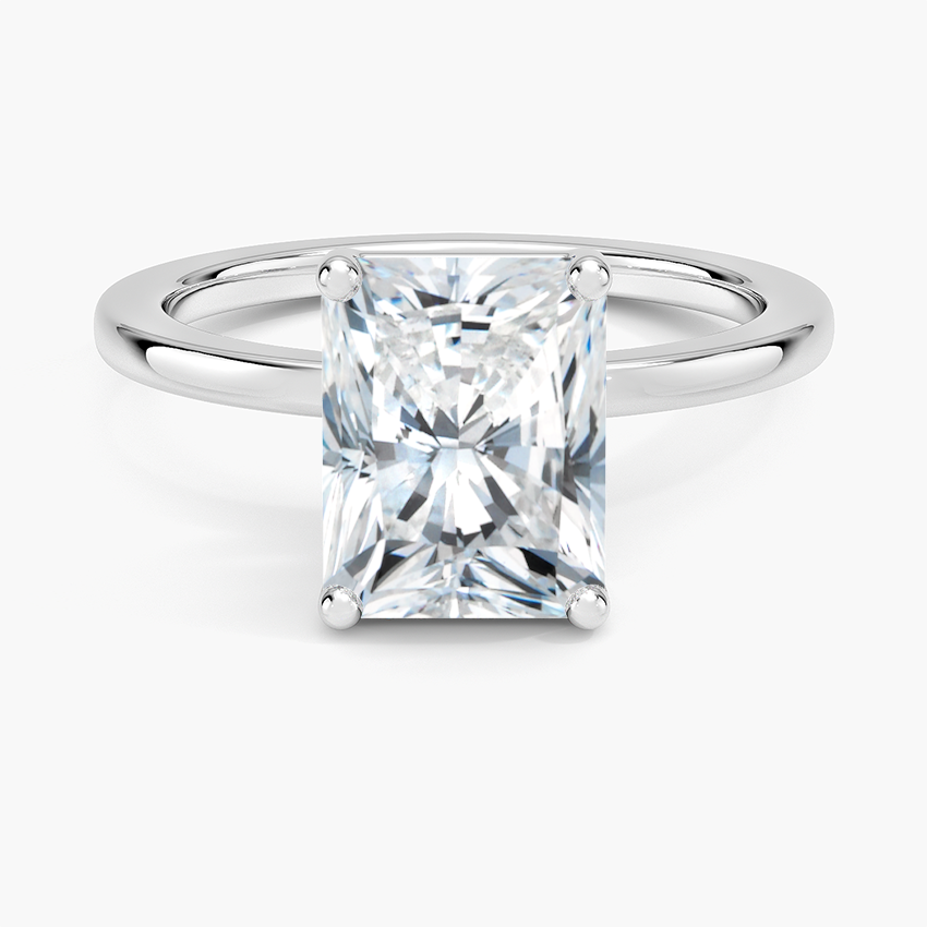Perfect Fit 1.4mm Solitaire Ring - Radiant Cut Center Stone