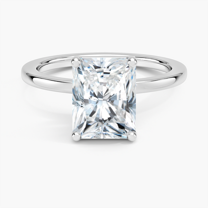 Perfect Fit 1.4mm Solitaire Ring - Radiant Cut Center Stone