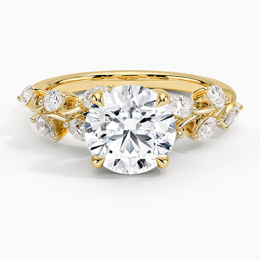 Amaranta Diamond Ring (1/2 ct. tw.) - Round Cut Center Stone