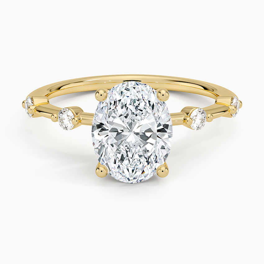 Aimee 1.4mm Diamond Ring - Oval Center Stone