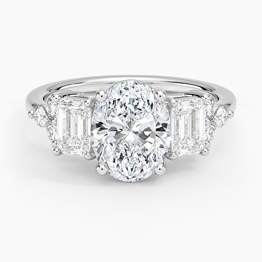 Sabine Cluster Diamond Ring (1 ct. tw.) - Oval Center Stone