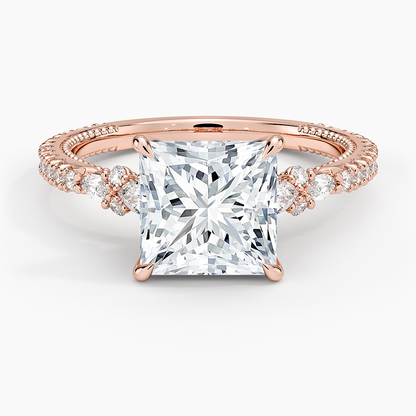 Primrose Diamond Ring - Princess Cut Center Stone