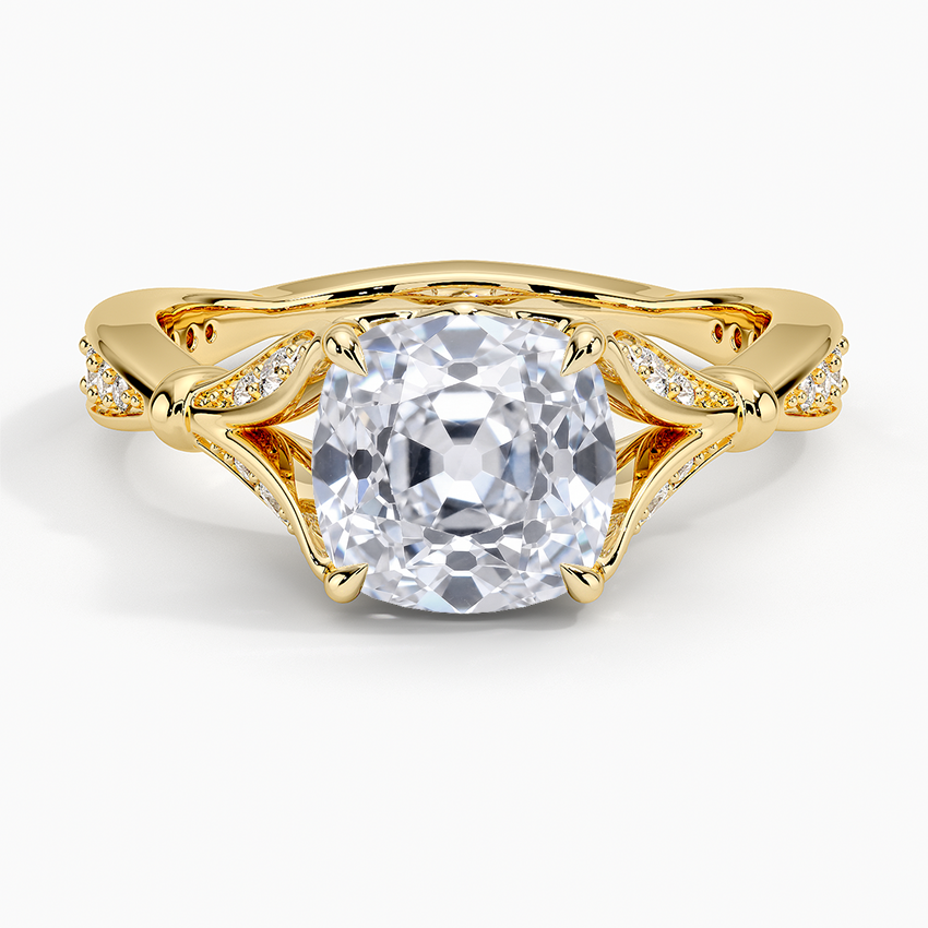 Zinnia Diamond Ring (1/3 ct. tw.) - Old Mine Cut Center Stone