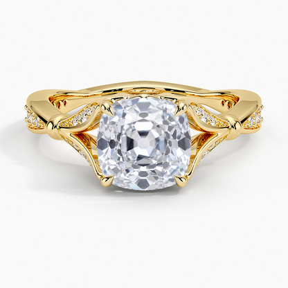Zinnia Diamond Ring (1/3 ct. tw.) - Old Mine Cut Center Stone