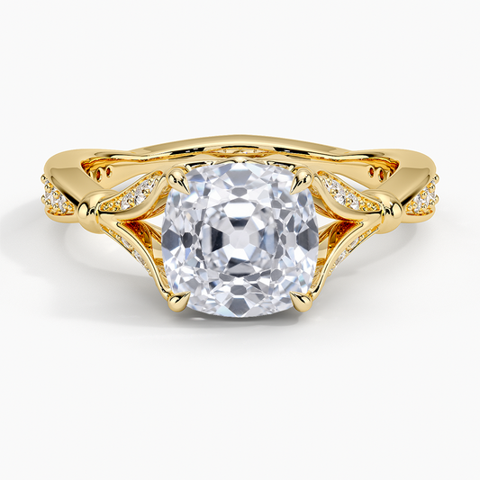 Zinnia Diamond Ring (1/3 ct. tw.) - Old Mine Cut Center Stone