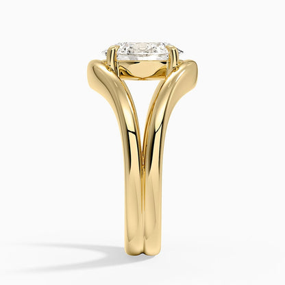 Frame Solitaire Ring - Oval Center Stone