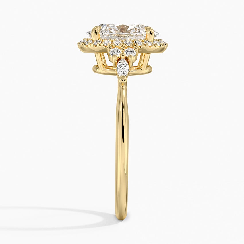 Nadia Halo Diamond Ring (1/4 ct. tw.) - Oval Cut Center Stone
