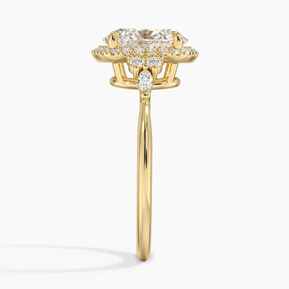 Nadia Halo Diamond Ring (1/4 ct. tw.) - Oval Cut Center Stone