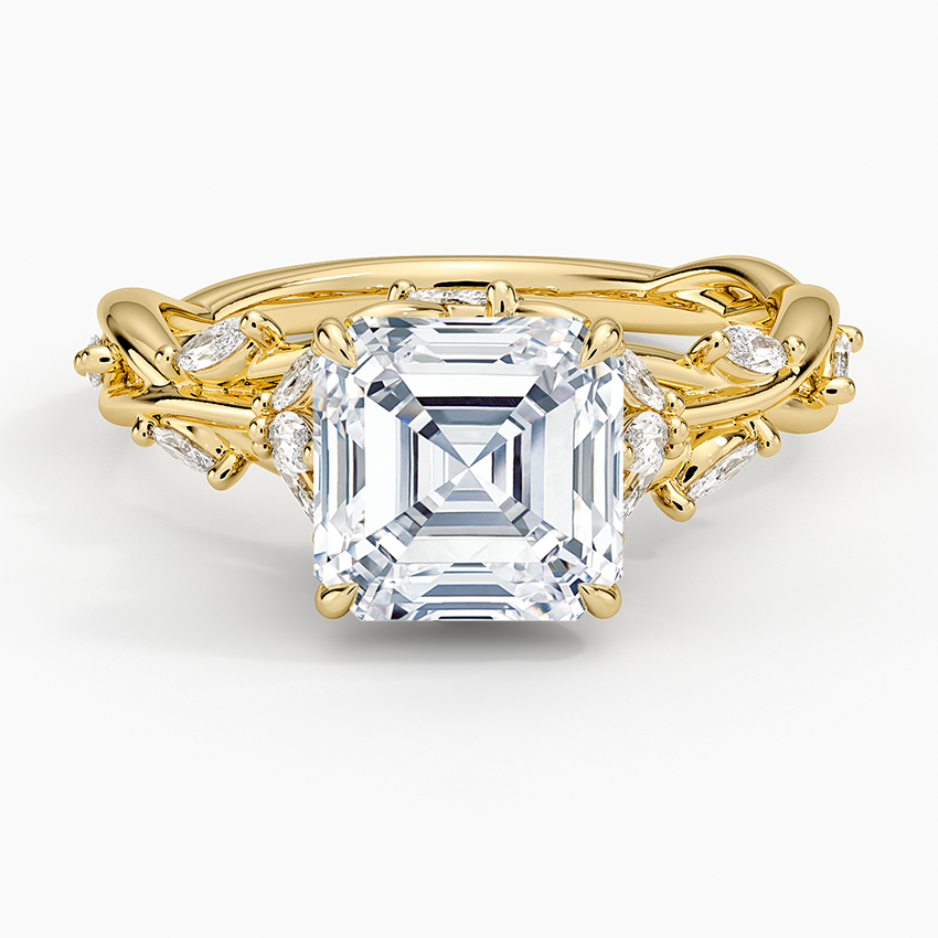 Secret Garden Diamond Ring (1/2 ct. tw.) - Asscher Cut Center Stone