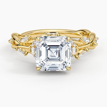 Secret Garden Diamond Ring (1/2 ct. tw.) - Asscher Cut Center Stone
