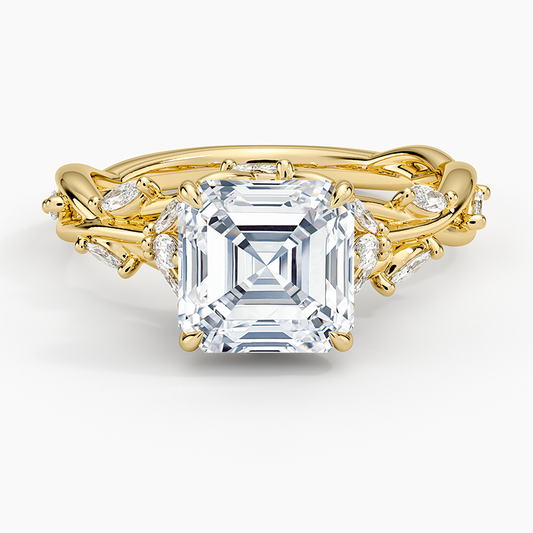 Secret Garden Diamond Ring (1/2 ct. tw.) - Asscher Cut Center Stone