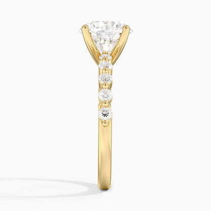 Marseille Half Coverage Diamond Ring (1/4 ct. tw.) - Round Cut Center Stone