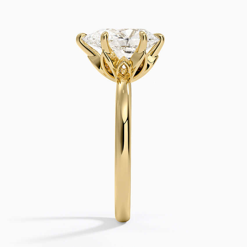 Petal 2mm Solitaire Ring - Pear Cut Center Stone