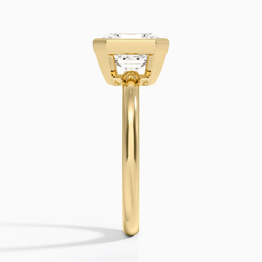 Julietta Bezel Solitaire Ring - Asscher Cut Center Stone