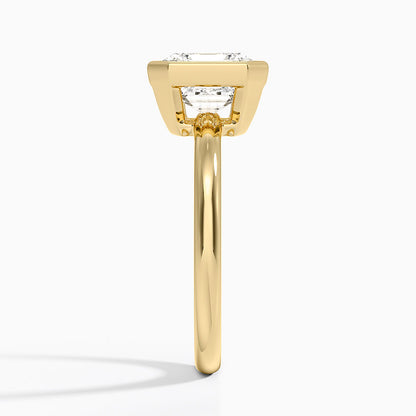 Julietta Bezel Solitaire Ring - Asscher Cut Center Stone