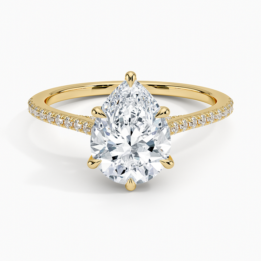 Luxe Dawn Diamond Ring - Pear Center Stone
