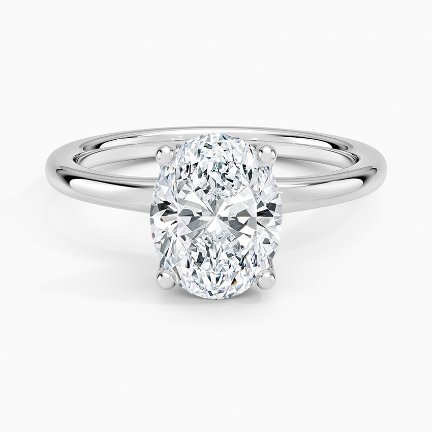 Fleur Solitaire Ring - Oval Center Stone