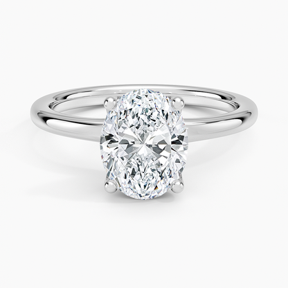 Fleur Solitaire Ring - Oval Center Stone