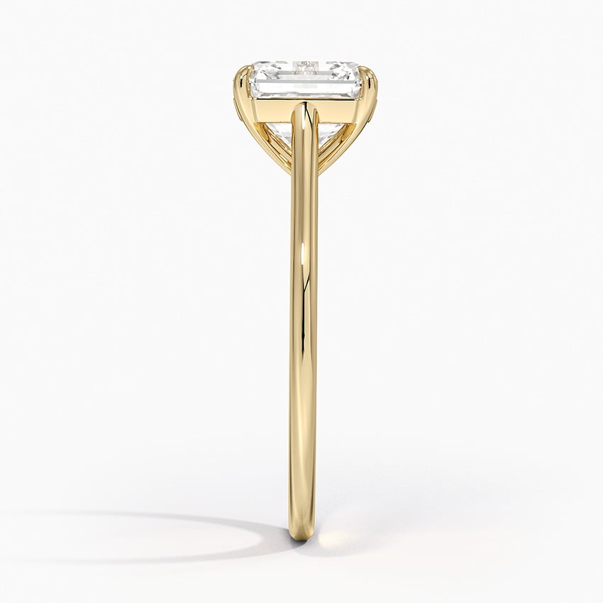 1.4mm Provence Solitaire Ring - Asscher Cut Center Stone