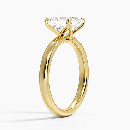 Elodie 2.5mm Solitaire Ring - Asscher Cut Center Stone