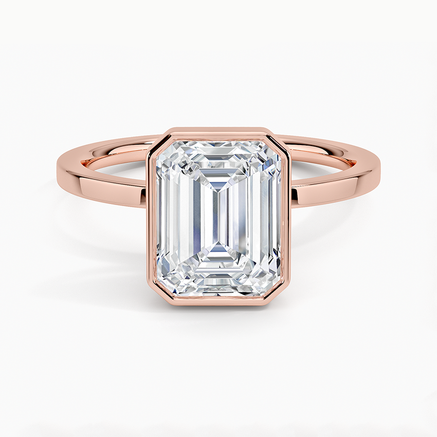 Noemi Bezel Ring - Emerald Cut Center Stone
