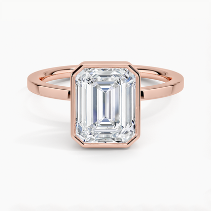 Noemi Bezel Ring - Emerald Cut Center Stone