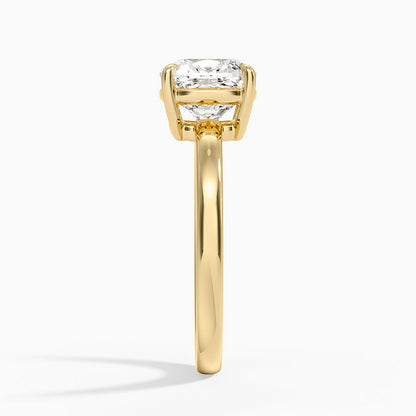 Dara Low-Profile Solitaire Ring - Cushion Cut Center Stone