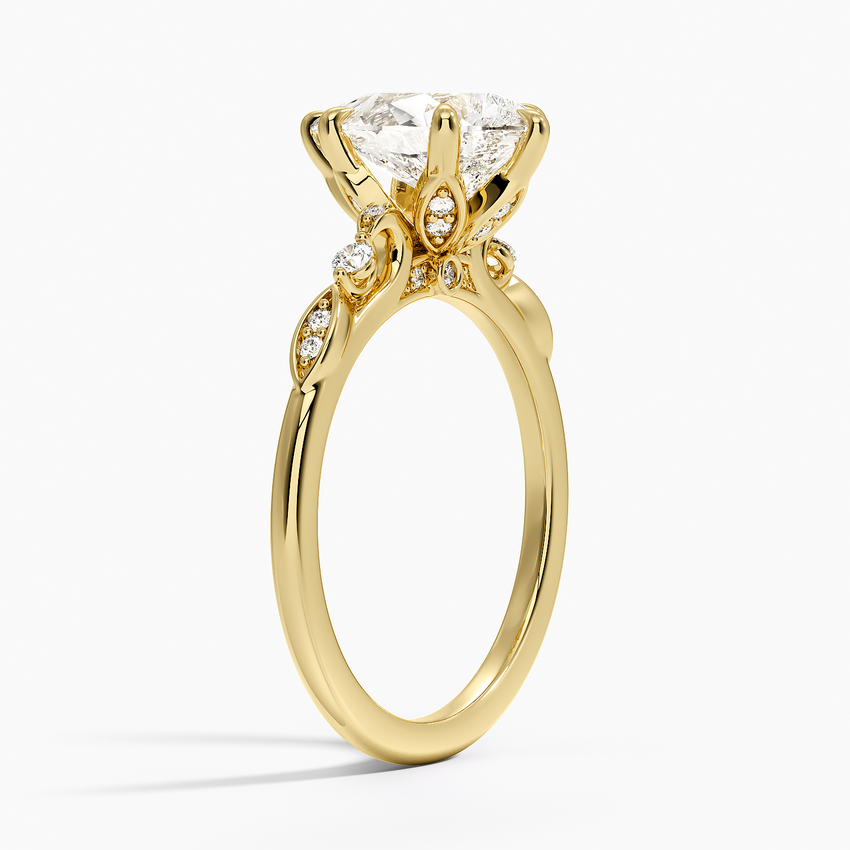 Rochelle Diamond Ring - Pear Center Stone