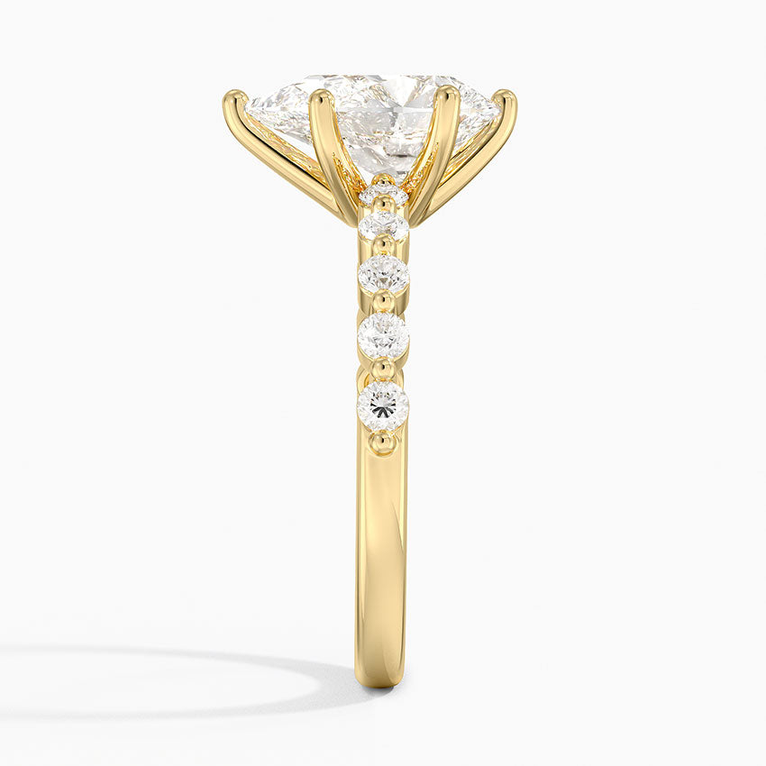 Marseille Half Coverage Diamond Ring (1/4 ct. tw.) - Pear Cut Center Stone