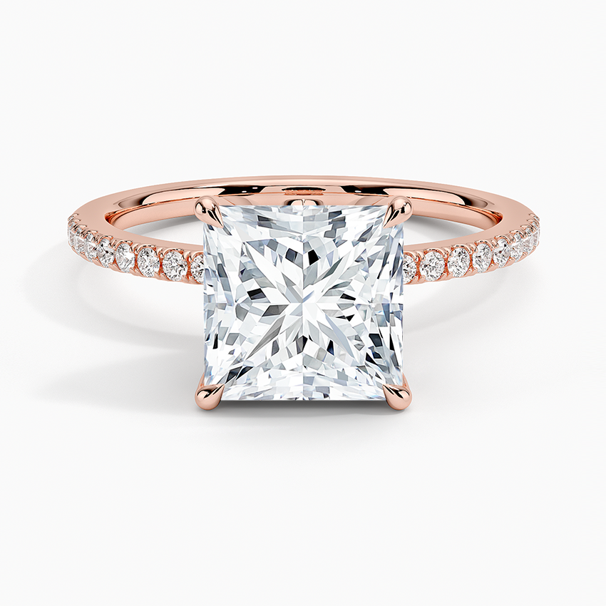 Luxe Petal Diamond Ring - Princess Cut Center Stone