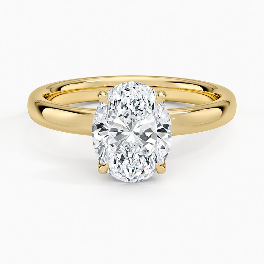 Elodie 2.5mm Solitaire Ring - Oval Center Stone