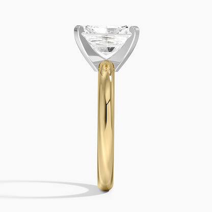 Comfort Fit 2.5mm Ring - Radiant Cut Center Stone