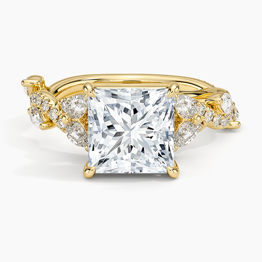 Vintage Secret Garden Diamond Ring (2/3 ct. tw.) - Princess Cut Center Stone