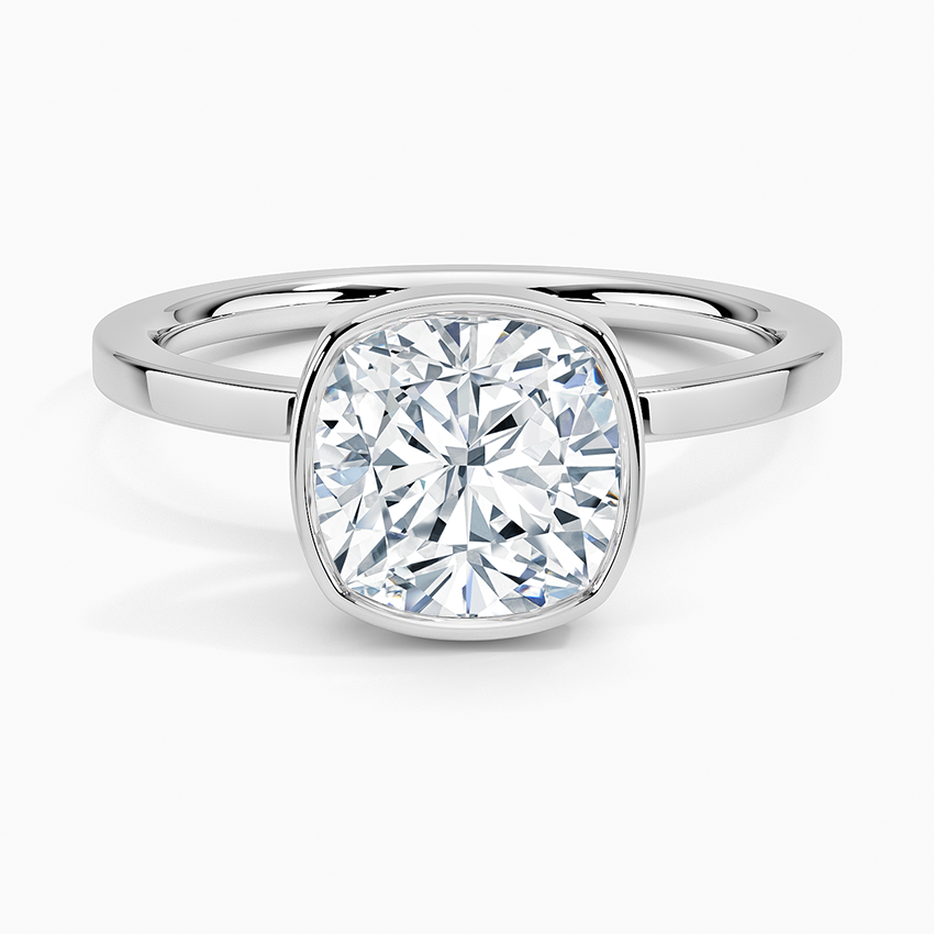 Noemi Bezel Ring - Cushion Cut Center Stone