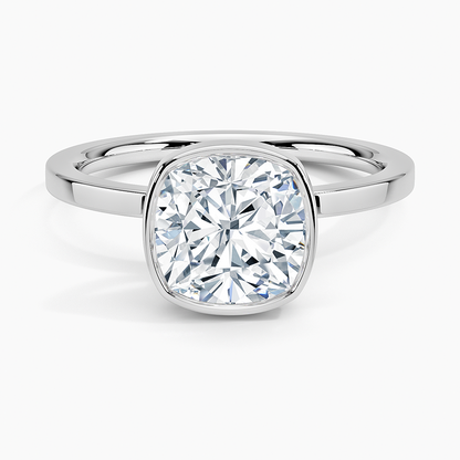 Noemi Bezel Ring - Cushion Cut Center Stone