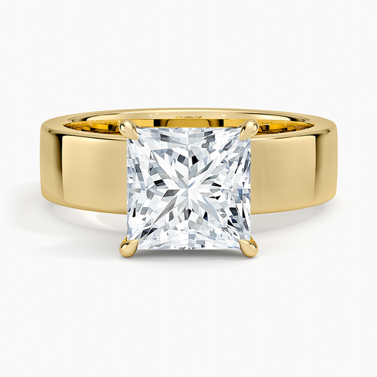Alden Diamond Ring - Princess Cut Center Stone