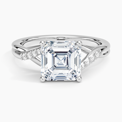 Chamise Diamond Ring (1/15 ct. tw.) - Asscher Cut Center Stone