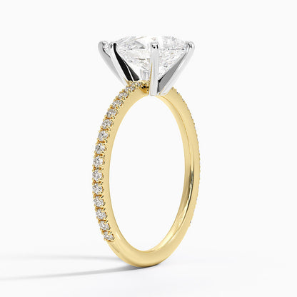 Ballad Three-Quarter Coverage Diamond Ring (1/4 ct. tw.) - Pear Center Stone